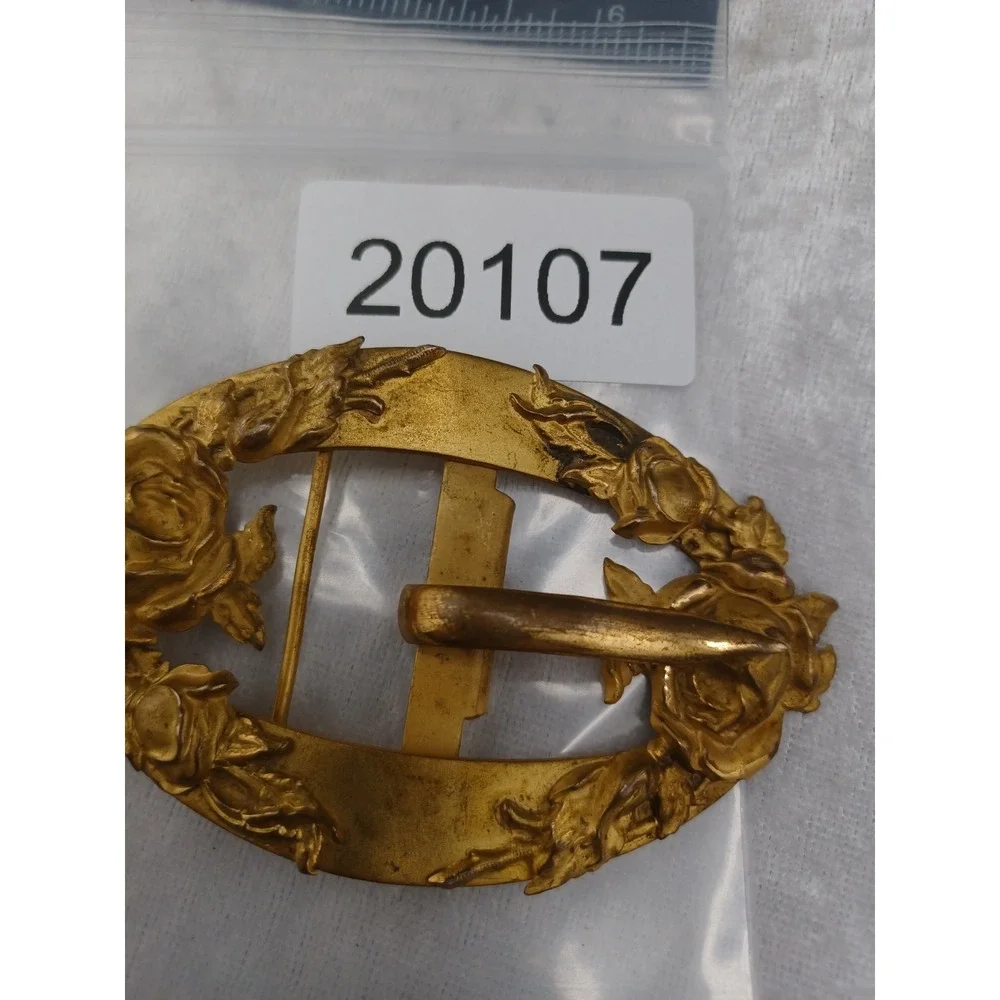 Vintage Sash Buckle Flower Gold Tone‎ Roses